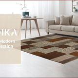 Ultra Soft Area Rug, Non Slip, Stain Resistant, Washable Area Rugs for Living Room, Bedroom, Chic Western Rustic Elegance Blend(Brown)