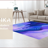 Ultra Soft Area Rug, Non Slip, Stain Resistant, Washable Area Rugs for Living Room, Bedroom, Gradient Playful Color Fusion(Purple)