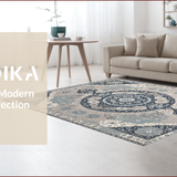 Ultra Soft Area Rug, Non Slip, Stain Resistant, Washable Area Rugs for Living Room, Bedroom, Vintage Floral Kitchen Washable Accent Carpet(Gray)