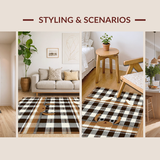 Ultra Soft Area Rug, Non Slip, Stain Resistant, Washable Area Rugs for Living Room, Bedroom, Bright Farmhouse Style Easter Decor(Brown)