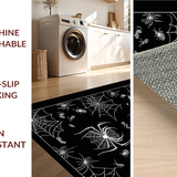 Ultra Soft Area Rug, Non Slip, Stain Resistant, Washable Area Rugs for Living Room, Bedroom, Whimsical Gothic Lace Element(White)