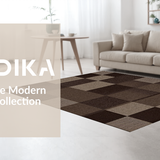 Ultra Soft Area Rug, Non Slip, Stain Resistant, Washable Area Rugs for Living Room, Bedroom, Rustic Dark Plaid Aesthetic Charm(Brown)
