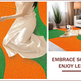 Ultra Soft Area Rug, Non Slip, Stain Resistant, Washable Area Rugs for Living Room, Bedroom, Colorful Abstract Kids Playroom Non-Shedding Carpet(Orange)