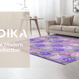 Ultra Soft Area Rug, Non Slip, Stain Resistant, Washable Area Rugs for Living Room, Bedroom, Lavender Tulip Nature Inspired Aesthetic(Purple)