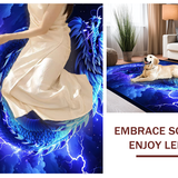 Ultra Soft Area Rug, Non Slip, Stain Resistant, Washable Area Rugs for Living Room, Bedroom, Starry Sky Whimsical Design(Blue)