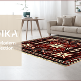 Ultra Soft Area Rug, Non Slip, Stain Resistant, Washable Area Rugs for Living Room, Bedroom, Rustic Texas Star Farmhouse Kitchen Anti-Fatigue Mat(Red)