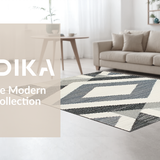 Ultra Soft Area Rug, Non Slip, Stain Resistant, Washable Area Rugs for Living Room, Bedroom, Rustic Plush Neutral Tones Design(Gray)