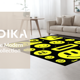 Ultra Soft Area Rug, Non Slip, Stain Resistant, Washable Area Rugs for Living Room, Bedroom, Nostalgic Artistic Expression Mat(Yellow)