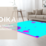 Lively Textured Circle Cushions(Blue)