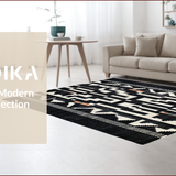 Ultra Soft Area Rug, Non Slip, Stain Resistant, Washable Area Rugs for Living Room, Bedroom, Vibrant Zebra-Inspired Artistic Flair(Black)
