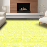 Ultra Soft Area Rug, Non Slip, Stain Resistant, Washable Area Rugs for Living Room, Bedroom, Chic Yellow Trellis Aesthetic(Yellow)
