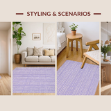 Ultra Soft Area Rug, Non Slip, Stain Resistant, Washable Area Rugs for Living Room, Bedroom, Modern Elegant Symmetrical Design(Purple)