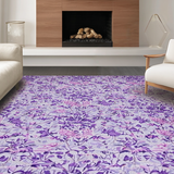 Ultra Soft Area Rug, Non Slip, Stain Resistant, Washable Area Rugs for Living Room, Bedroom, Tranquil Floral Ethereal Vibe(Purple)