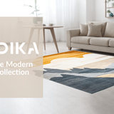 Ultra Soft Area Rug, Non Slip, Stain Resistant, Washable Area Rugs for Living Room, Bedroom, Stylish Circular Minimalist Aesthetic(Gold)