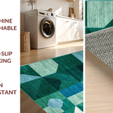 Chic Curved Line Composition in Cool Tones(Green)