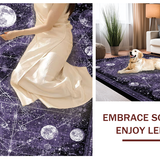 Ultra Soft Area Rug, Non Slip, Stain Resistant, Washable Area Rugs for Living Room, Bedroom, Haunted Manor Carpet Collection - Eerie Occult Rug Set - Dark Magic Decor(Purple)