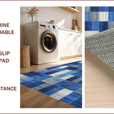 Ultra Soft Area Rug, Non Slip, Stain Resistant, Washable Area Rugs for Living Room, Bedroom, Vivid Abstract Geometric Composition(Blue)
