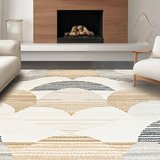Ultra Soft Area Rug, Non Slip, Stain Resistant, Washable Area Rugs for Living Room, Bedroom, Rustic Minimalist Beige Texture(Beige)