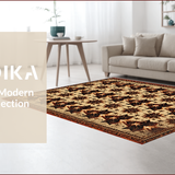 Ultra Soft Area Rug, Non Slip, Stain Resistant, Washable Area Rugs for Living Room, Bedroom, Vintage Primitive Bedroom Entryway Washable Rug(Beige)