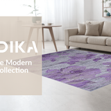 Ultra Soft Area Rug, Non Slip, Stain Resistant, Washable Area Rugs for Living Room, Bedroom, Artistic Lattice Pattern Exploration(Purple)