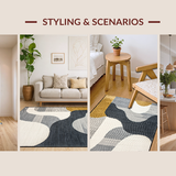 Elegant Swirling Waves in Earthy Hues(Gray)