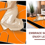 Ultra Soft Area Rug, Non Slip, Stain Resistant, Washable Area Rugs for Living Room, Bedroom, Striking Basketball Patterned Round Piece(Orange)