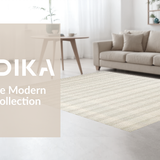Ultra Soft Area Rug, Non Slip, Stain Resistant, Washable Area Rugs for Living Room, Bedroom, Trendy Rustic Knit Pattern(Beige)