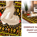 Artistic Yellow and Brown Trellis Motif(Black)