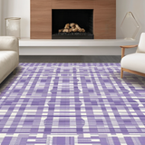 Ultra Soft Area Rug, Non Slip, Stain Resistant, Washable Area Rugs for Living Room, Bedroom, Vibrant Rustic Diamond Arrangement(Purple)