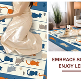 Charming Rustic Cat Illustrations(Blue)