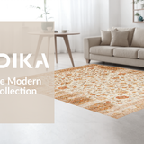 Ultra Soft Area Rug, Non Slip, Stain Resistant, Washable Area Rugs for Living Room, Bedroom, Charming Neutral Trellis Composition(Beige)