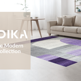 Ultra Soft Area Rug, Non Slip, Stain Resistant, Washable Area Rugs for Living Room, Bedroom, Luxe Fluid Abstract Expression(Purple)