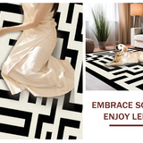 Contemporary Minimalist Greek Key Motif(Beige)