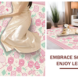 Ultra Soft Area Rug, Non Slip, Stain Resistant, Washable Area Rugs for Living Room, Bedroom, Festive Springtime Floral Pattern(Pink)