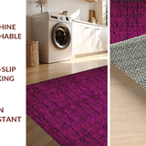 Ultra Soft Area Rug, Non Slip, Stain Resistant, Washable Area Rugs for Living Room, Bedroom, Vibrant Playful Graphic Design(Pink)