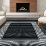 Ultra Soft Area Rug, Non Slip, Stain Resistant, Washable Area Rugs for Living Room, Bedroom, Rustic Warmth with Shag Elements(Black)