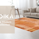 Ultra Soft Area Rug, Non Slip, Stain Resistant, Washable Area Rugs for Living Room, Bedroom, Lively Textured Warmth Elements(Orange)
