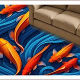 Ultra Soft Area Rug, Non Slip, Stain Resistant, Washable Area Rugs for Living Room, Bedroom, Fishing Theme Doormat(Blue)