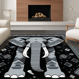 Ultra Soft Area Rug, Non Slip, Stain Resistant, Washable Area Rugs for Living Room, Bedroom, Rustic Animal Print Ethnic Aesthetic(Gray)