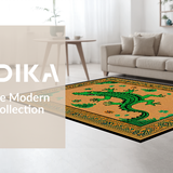 Ultra Soft Area Rug, Non Slip, Stain Resistant, Washable Area Rugs for Living Room, Bedroom, Playful Multi-Color Alligator Aesthetic(Brown)