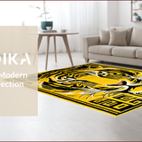 Ultra Soft Area Rug, Non Slip, Stain Resistant, Washable Area Rugs for Living Room, Bedroom, Stylish Tiger Print Non-Slip Rug(Blue)