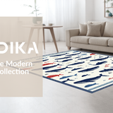 Ultra Soft Area Rug, Non Slip, Stain Resistant, Washable Area Rugs for Living Room, Bedroom, Artistic Underwater Scene Rug(White)