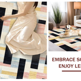 Chic Bow Motif Elegant Decorative Bathmat Aesthetic Home Accent(Beige)