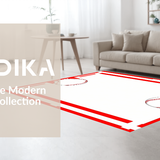 Ultra Soft Area Rug, Non Slip, Stain Resistant, Washable Area Rugs for Living Room, Bedroom, Vibrant Retro Athletic Pattern Design(White)