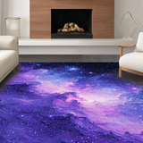 Ultra Soft Area Rug, Non Slip, Stain Resistant, Washable Area Rugs for Living Room, Bedroom, Dreamy Ethereal Space Theme(Purple)