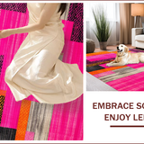 Ultra Soft Area Rug, Non Slip, Stain Resistant, Washable Area Rugs for Living Room, Bedroom, Vibrant Pink Animal Print Elegance(Pink)