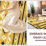 Ultra Soft Area Rug, Non Slip, Stain Resistant, Washable Area Rugs for Living Room, Bedroom, Earthy Toned Tribal Print Elegance(Yellow)