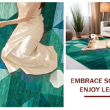 Chic Curved Line Composition in Cool Tones(Green)