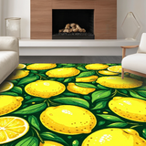 Ultra Soft Area Rug, Non Slip, Stain Resistant, Washable Area Rugs for Living Room, Bedroom, Cheerful Playful Fruit Aesthetic(Yellow)