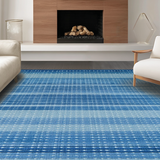 Ultra Soft Area Rug, Non Slip, Stain Resistant, Washable Area Rugs for Living Room, Bedroom, Fresh Nautical Blue Pattern?(Blue)